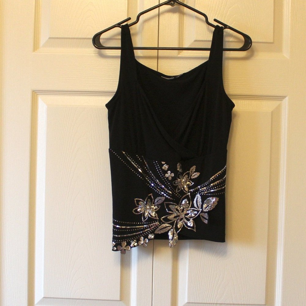 Camisole with Silver Sequin cut out